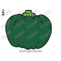 Green Pumpkin Vegetable Embroidery Design